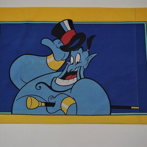 Vintage 90s Disney Aladdin Standard Pillow Case Made In USA - Picture 2 of 8